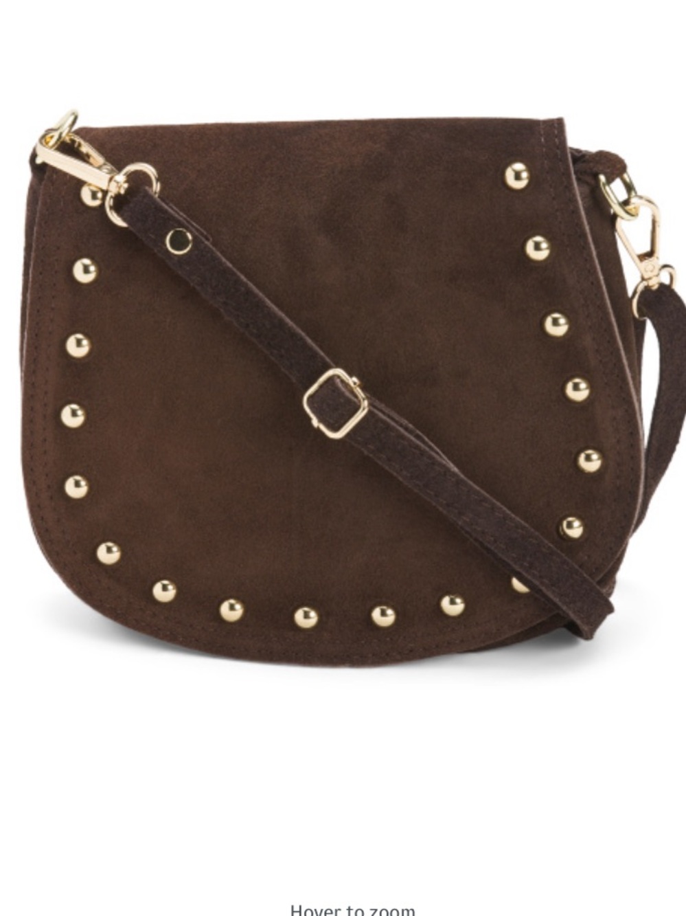 PERSAMAN NEW YORK suede studded crossbody